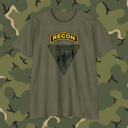 Pro Citizen Project Recon T-Shirt (black and gold tab front print)