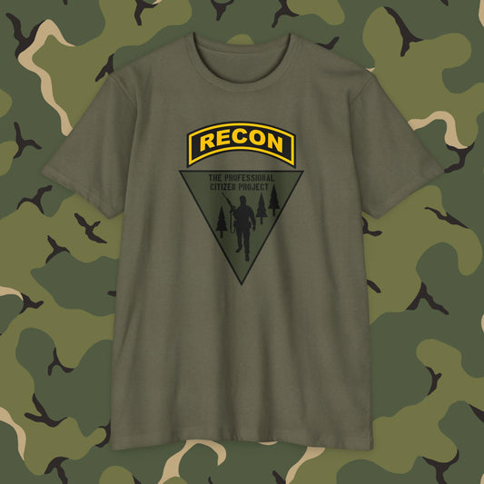 Pro Citizen Project Recon T-Shirt (black and gold tab front print)