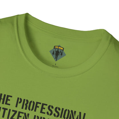 The Professional Citizen Project Unisex Softstyle T-Shirt (Large Front Graphic)