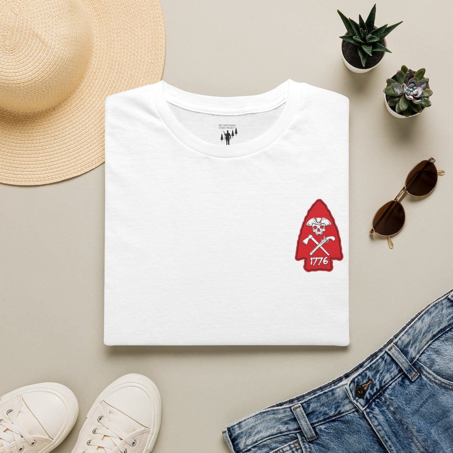 Rev War Arrowhead Left Chest Graphic T-Shirt