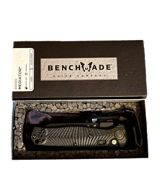 Benchmade Mediator Automatic Knife Black G-10 (3.3" Black) 8551BK New, open box