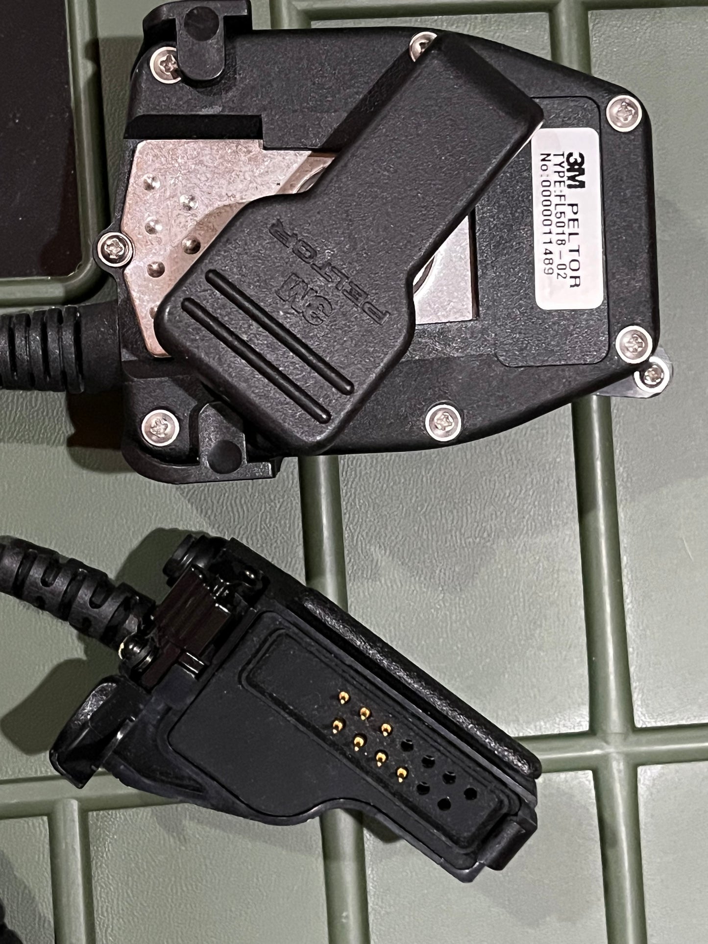 Peltor Comms Radio Cable PTT Adapter Demo/Display No Box (Garage Sale Item)