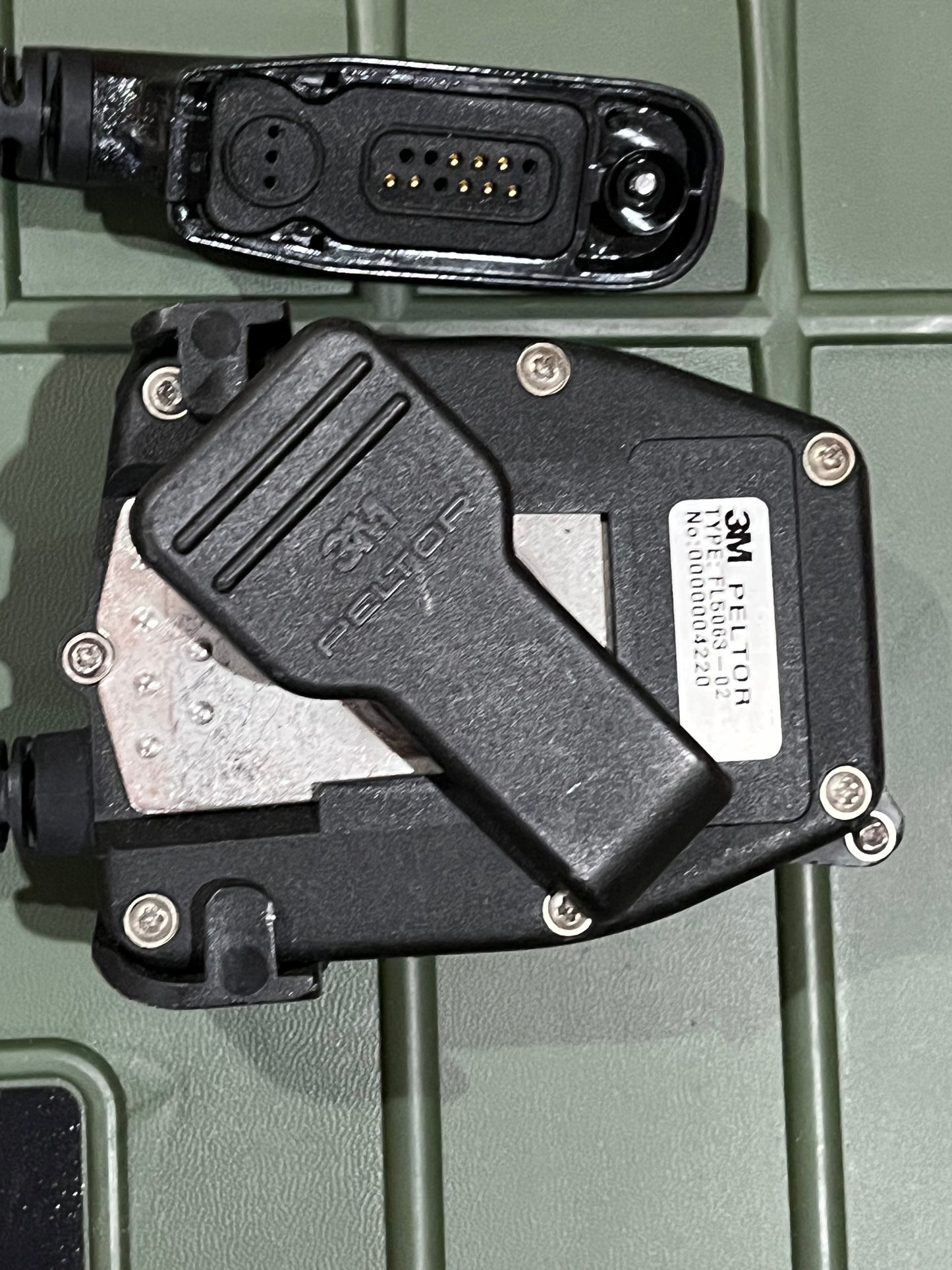 Peltor Comms Radio Cable PTT Adapter Demo/Display No Box (Garage Sale Item)