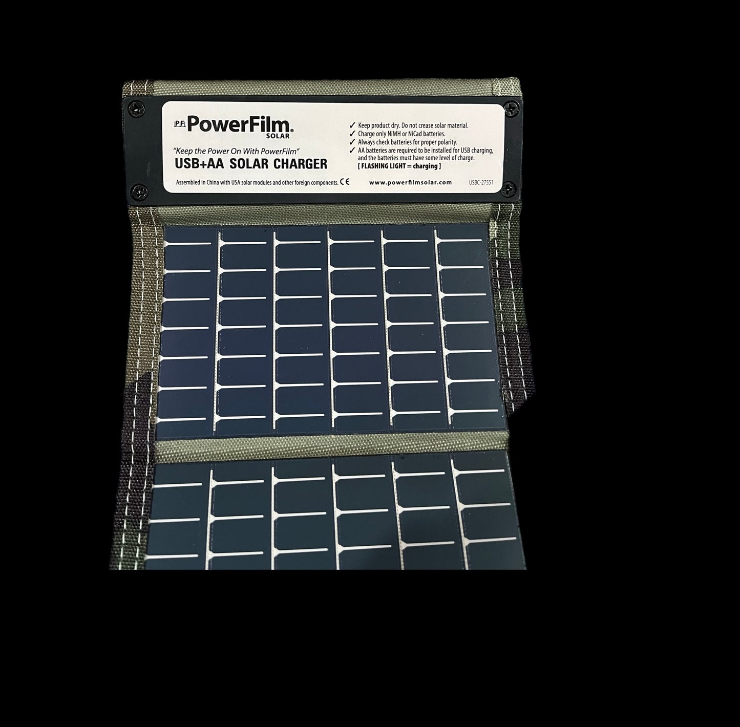 PowerFilm AA USB solar charger (New, Garage Sale Item)