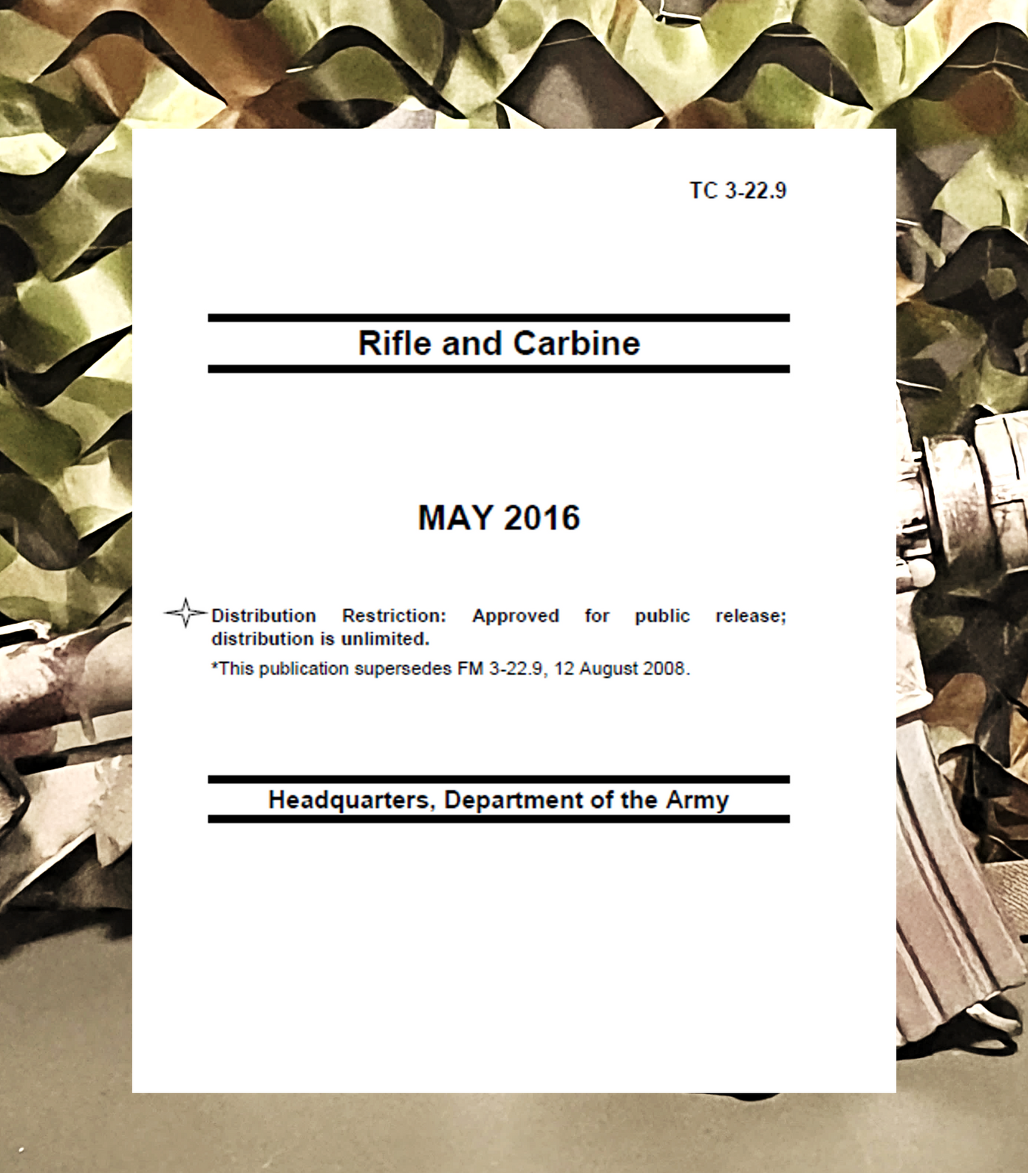 Rifle and Carbine TC 3-22.9 Pdf Download (FREE)