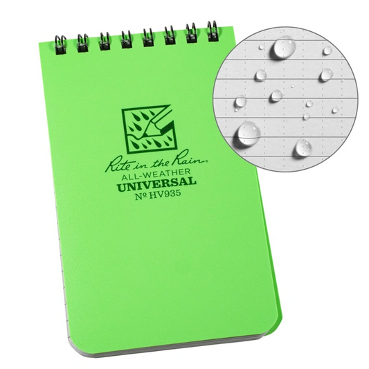 Rite in the Rain Weatherproof Top-Spiral Notebook Hi Vis Green