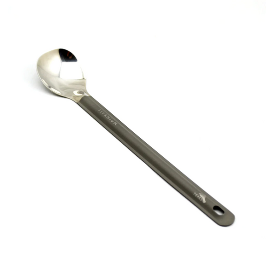 Toaks Titanium Long Handled Spoon with Polished Bowl