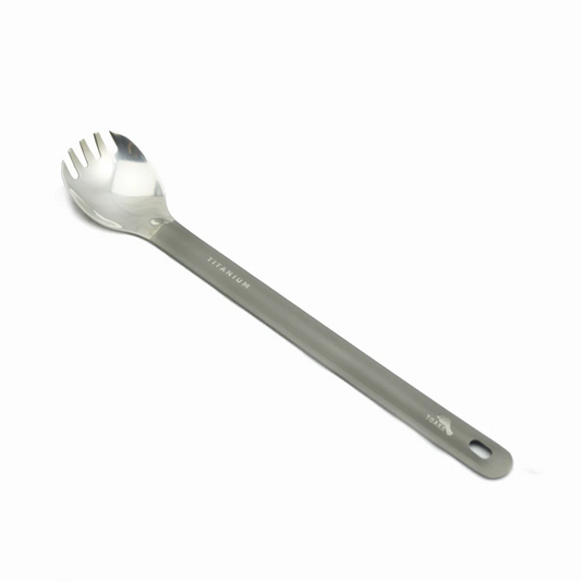 Toaks Titanium Long Handled Spork with Polished Bowl