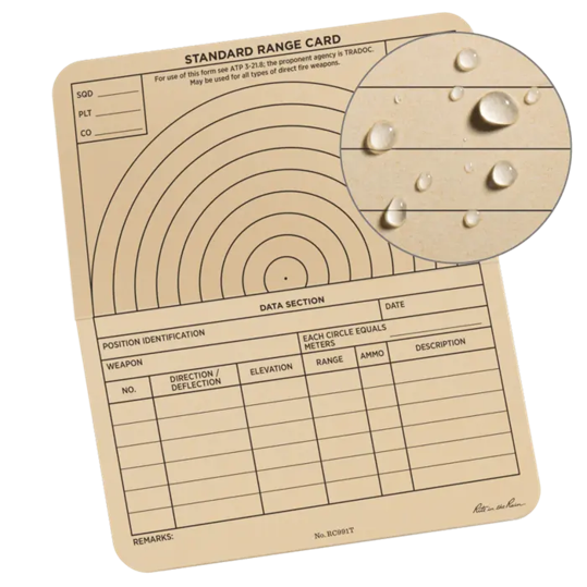 Range Form Cards Rite in the Rain Weatherproof