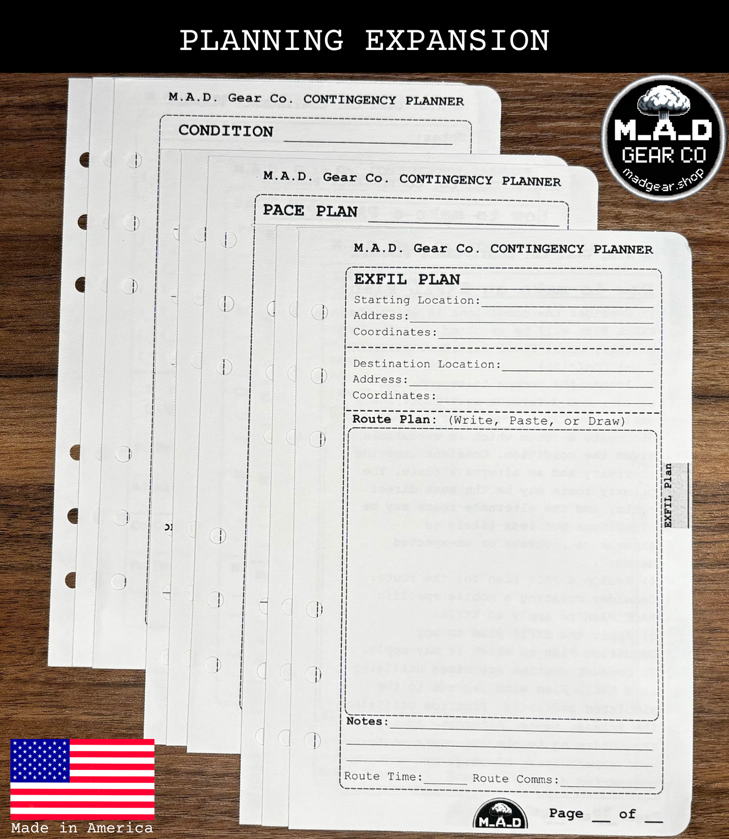 M.A.D. Gear Company Contingency Planner - Ultimate Package