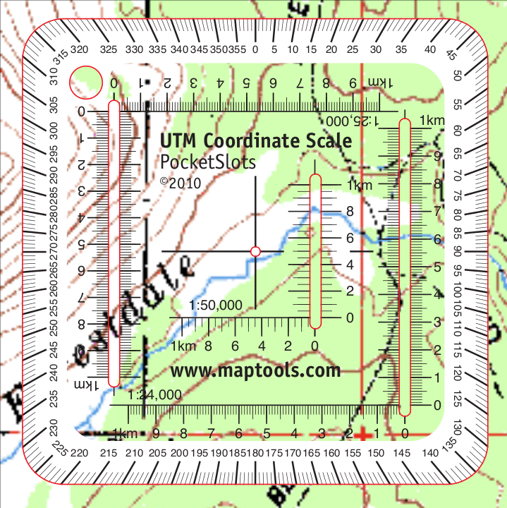 Pocket Sized UTM Slot Tool - Degrees