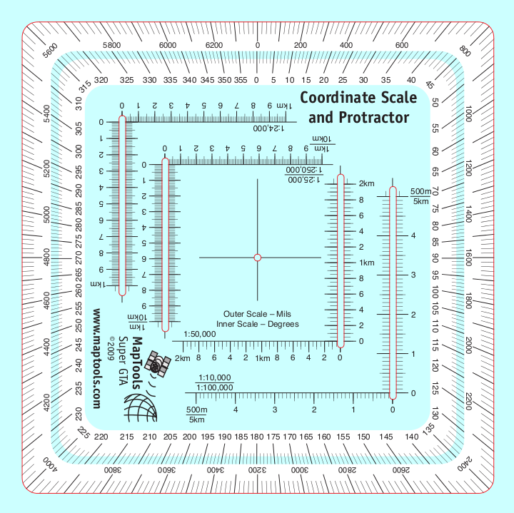 Improved Military Style UTM/MGRS Coordinate Scale aka "Super GTA"