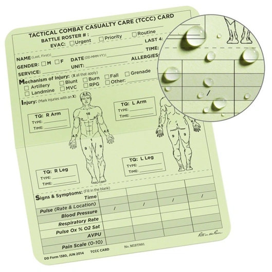 TCCC / MIST Cards Rite in the Rain Weatherproof