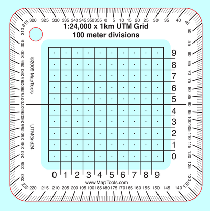 1:24,000 Scale Pocket Size UTM Grid