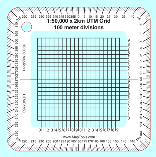 1:50,000 Scale Pocket Size UTM Grid